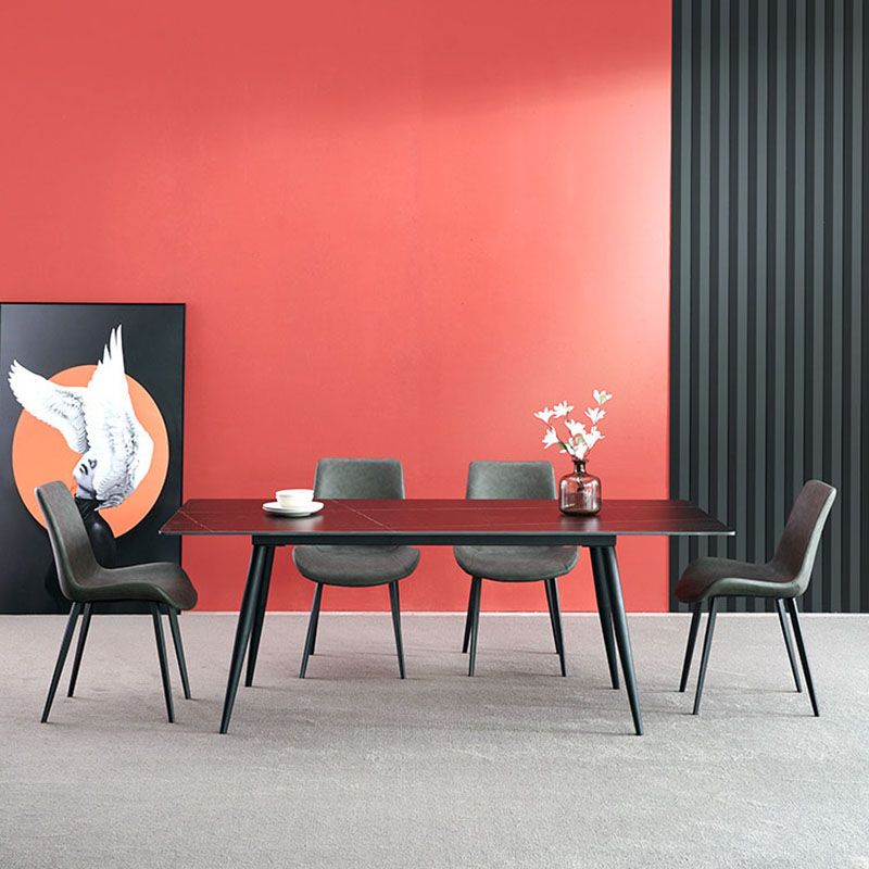 Industrial Style Leather Dining Side Chairs Solid Back Chair for Kitchen(Set of 2) Clearhalo ' kitchen&dining_furn' 'Dining Chairs' 'Dining Tables & Seating' 'dining_chair' 'furn' 'furn_dining_chair' 'Furniture' 'furniture_dining_chair' 'Kitchen & Dining Furniture' 'kitchen' 1200x1200_805f5d05-de14-48af-a082-abf603f887ad