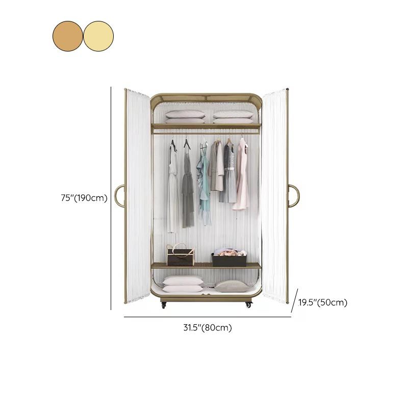 Armario de metal de dormitorio Estilo industrial Armario rectangular con puerta con puerta