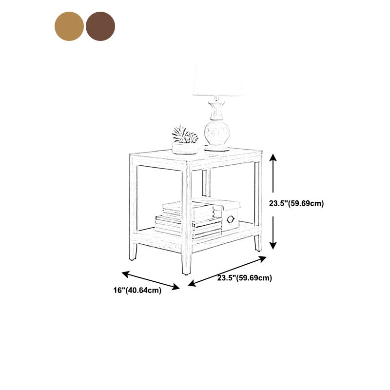 Ashwood Double Tier End Table Contemporary Rectangular Side Table for Living Room Clearhalo 'Coffee & Accent Tables' 'End & Side Tables' 'end_side_table' 'end_side_tables' 'furn' 'furn_end_side_tables' 'Furniture' 'furniture_end_side_table' 'Living Room Furniture' 1200x1200_8060e2c1-e5a0-48be-8ed6-798c250e3415