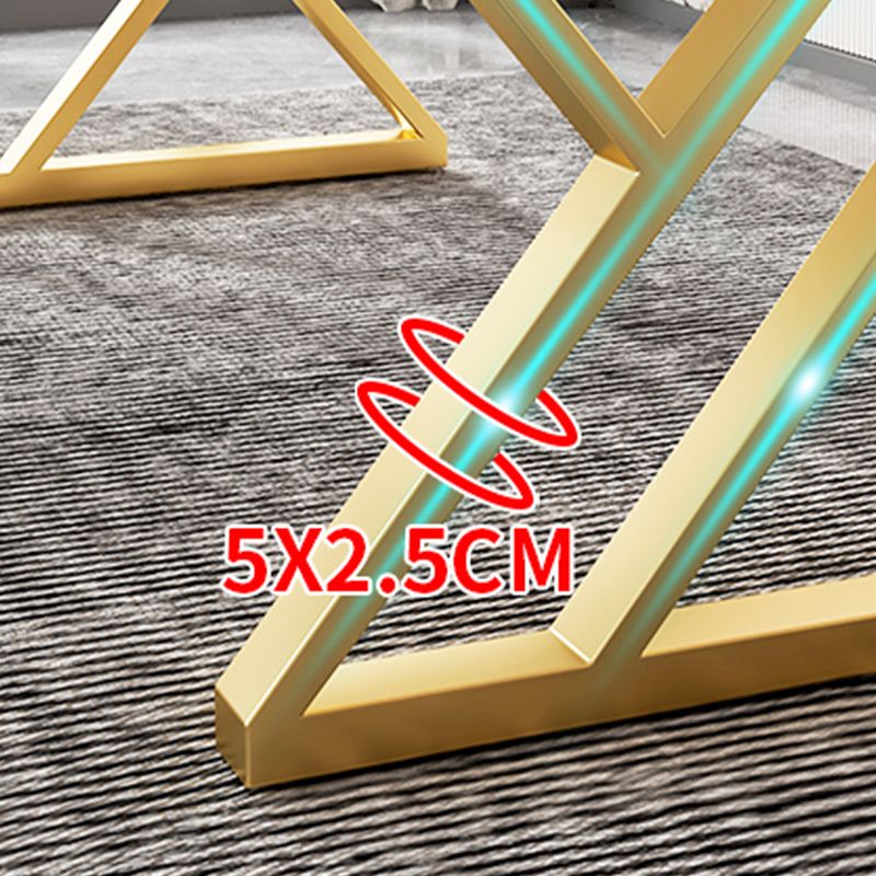 RECTANGE STONE TOP BURIS BURIS BUREAU GRAM GRAM STYLE ÉCRIRE AVEC BASE MÉTAL