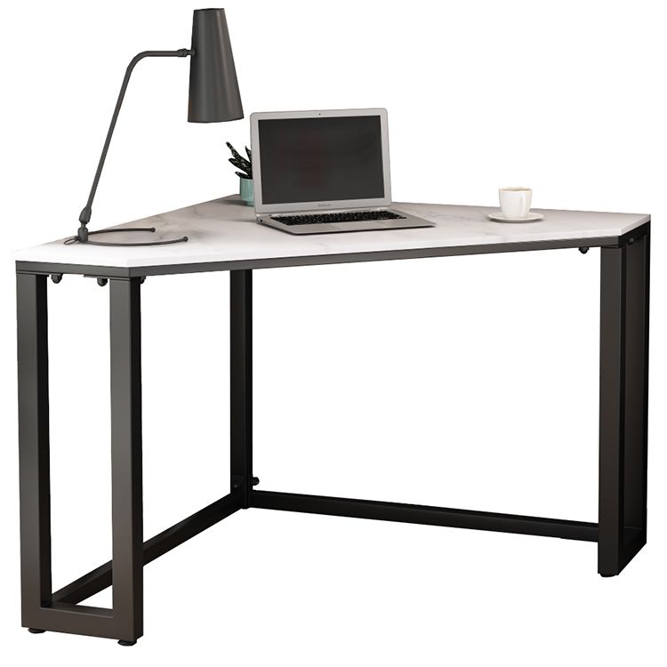 Corner Desk Modern Style SLATE Top Black Metal Legs for Bedroom Clearhalo 'furn' 'furn_office_desk' 'Furniture' 'furniture_office_desk' 'Office Desks' 'Office Furniture' 'office_desk' 1200x1200_80619c61-8e7b-4bc4-bc7f-0b9d0e2717d3