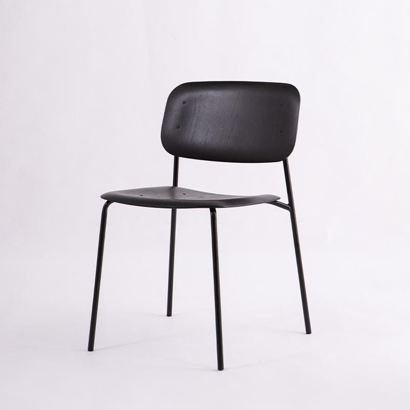 Armless Dining Chairs Wood Open Back Dining Side Furniture in Matte Finish Clearhalo 'Dining Chairs' 'Dining Tables & Seating' 'dining_chair' 'furn' 'furn_dining_chair' 'Furniture' 'Kitchen & Dining Furniture' 1200x1200_8061ca98-8be3-4005-9e42-0abaf9032e25