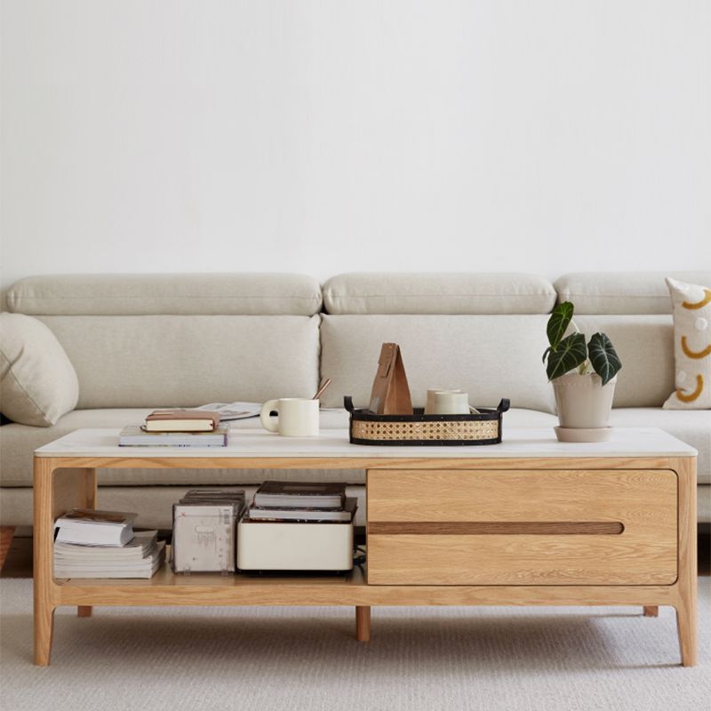 17"H Contemporary Cocktail Table Stone Rectangle Coffee Table Clearhalo 'Coffee & Accent Tables' 'Coffee Tables' 'coffee_tables' 'furn' 'furn_coffee_tables' 'Furniture' 'Living Room Furniture' 1200x1200_80636842-48f4-4e5b-820e-ed1afd19e54e