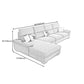 35.43"High Pillow Top Arm Sectional Slipcovered Sofa with Cushion Back Clearhalo 'furn' 'furn_sectionals' 'Furniture' 'furniture_sectionals' 'Living Room Furniture' 'Sectionals' 1200x1200_806488b6-b2d5-40d2-8180-5d2e23a05b8b