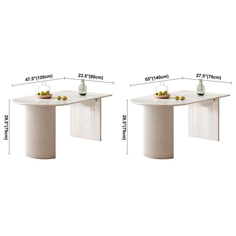 Irregular Sintered Stone Dining Table Modern Island Table with Double Pedestal Clearhalo ' dining_table' 'Dining Tables & Seating' 'Dining Tables' 'furn' 'furn_dining_table' 'Furniture' 'furniture_dining_table' 'Kitchen & Dining Furniture' 'kitchen&dining_furn' 'kitchen' 'kitchen_dining_table' 1200x1200_8064f916-8699-461a-829b-d372f55fe949