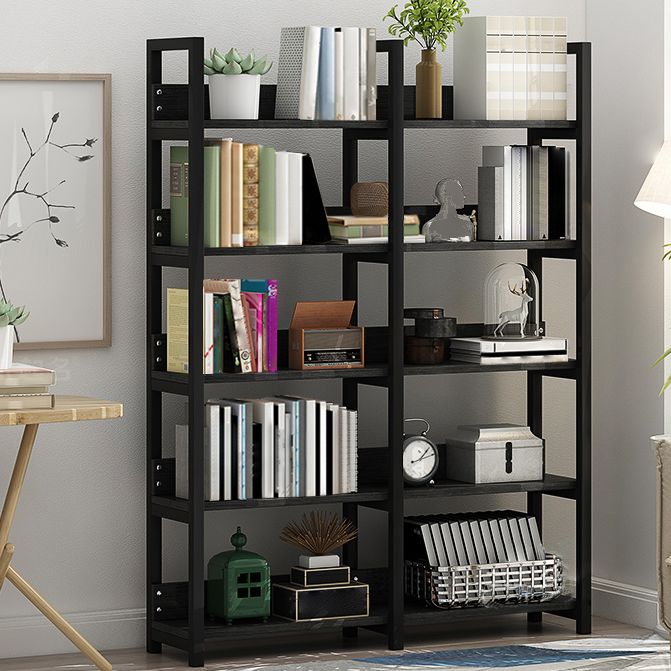 Open Steel Wood Bookcase Modern Home Simple Office Rectangular Bookshelf