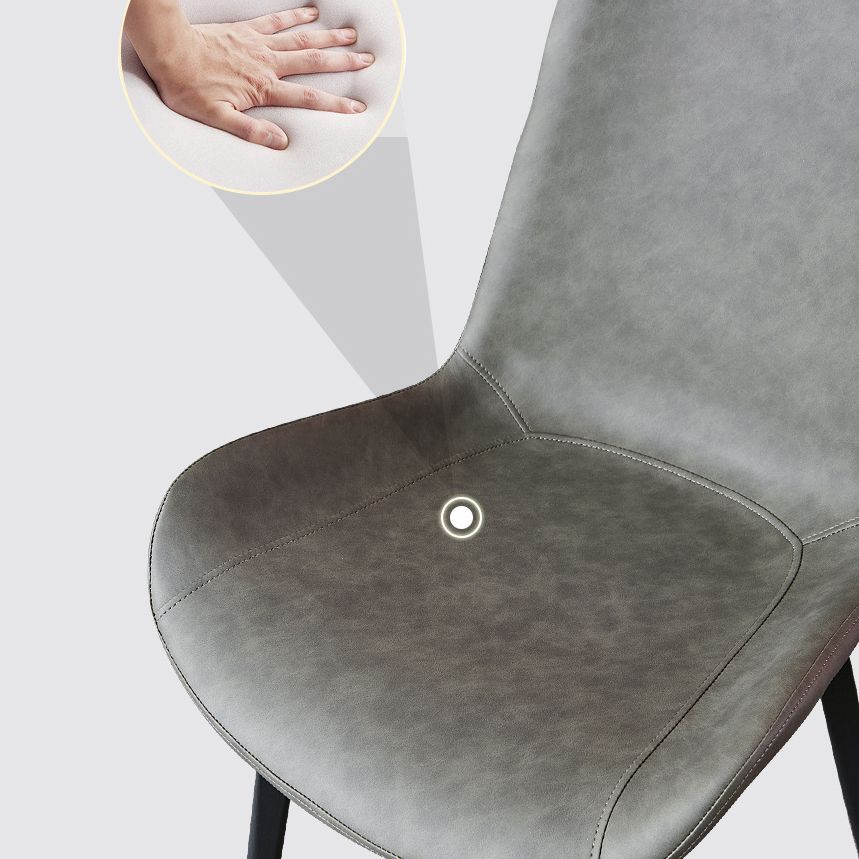 PU Leather Contemporary Restaurant Side Chair Parsons Multi-color Dining Chair Clearhalo ' kitchen&dining_furn' 'Dining Chairs' 'Dining Tables & Seating' 'dining_chair' 'furn' 'furn_dining_chair' 'Furniture' 'furniture_dining_chair' 'Kitchen & Dining Furniture' 'kitchen' 1200x1200_80653664-5b78-43f5-8a1b-3a4f81f3e767