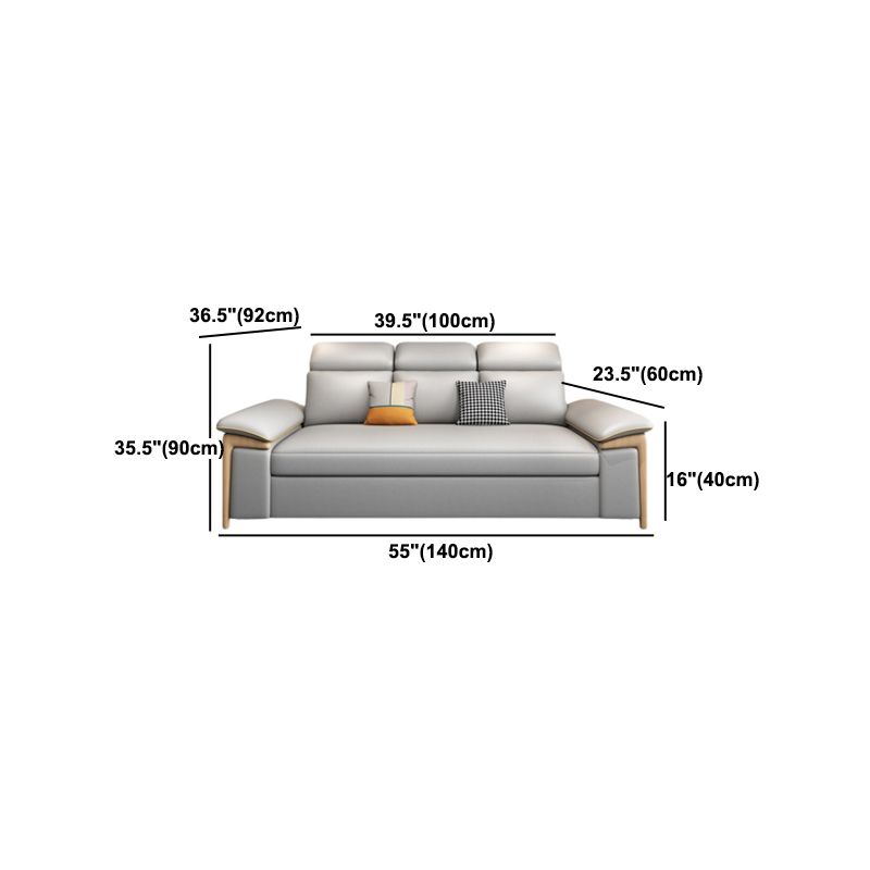 フェイクレザー染色抵抗性の現代ベッドの灰色のセッピー