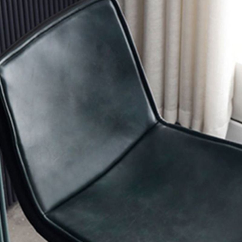 Industrial PU Leather Barstools Metal Base Bar Stool for Living Room