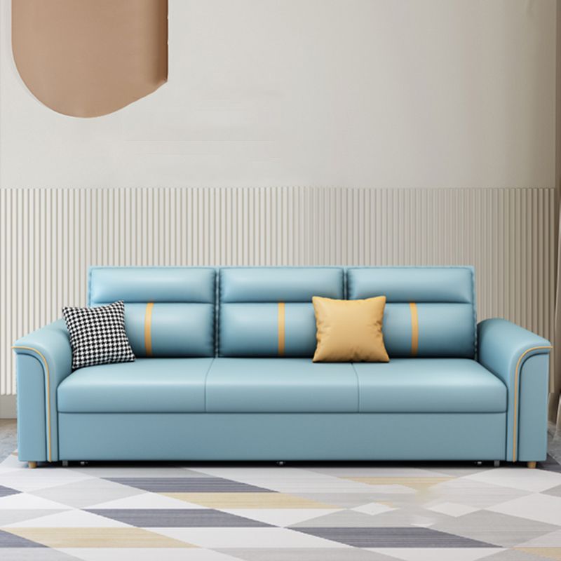 現代的なステイン耐性ソファベッドフェイクレザーベッドソファソファ