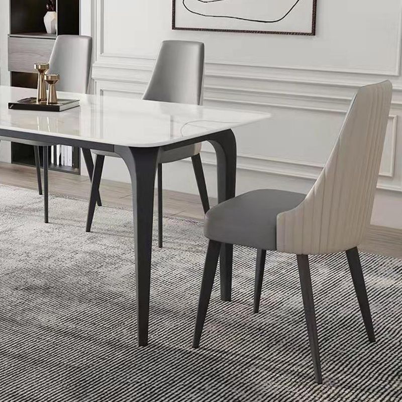 Contemporary Upholstered Dining Chair Faux Leather Kitchen Dining Chair Clearhalo 'Dining Chairs' 'Dining Tables & Seating' 'dining_chair' 'furn' 'furn_dining_chair' 'Furniture' 'Kitchen & Dining Furniture' 1200x1200_806b3dcf-3af8-415d-b4b2-3f138d818aca