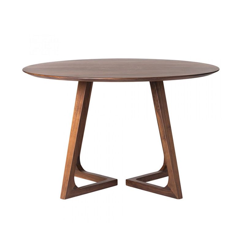 Contemporain 1/2/4 Pièces meubles Round en bois massif en bois ensemble en marron