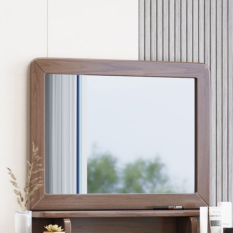 Tradities met lade bruine spiegel slaapkamer met ontlasting make-up ijdelheid