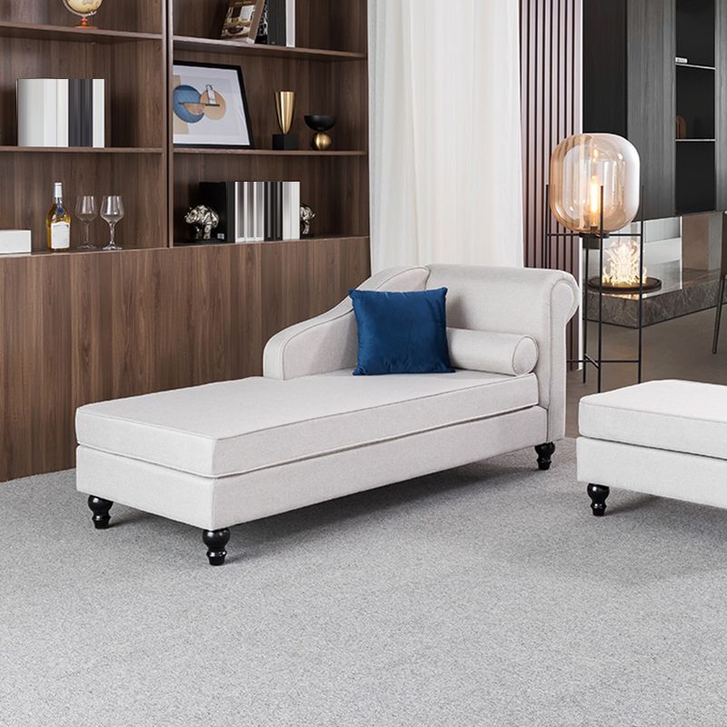 Wood One Armed Contemporary Chaise Rolled Arms with Legs for Living Room Clearhalo 'Chairs & Seating' 'Chaise Lounge' 'chaise_lounge' 'furn' 'furn_chaise_lounge' 'Furniture' 'Living Room Furniture' 1200x1200_806f334c-b4e7-4184-bc44-29c6ae9b7504
