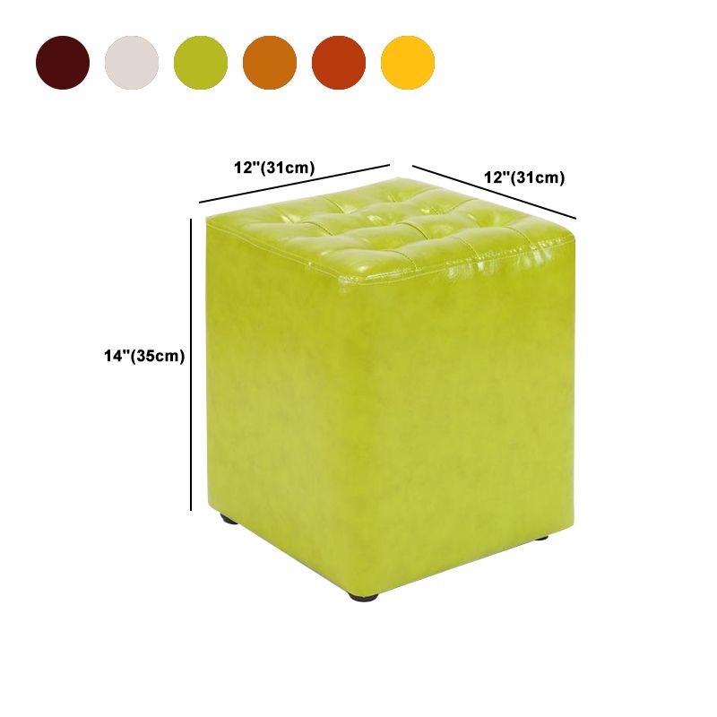 Cube Ottoman Square Solid Color Water Resistant Glam Ottoman
