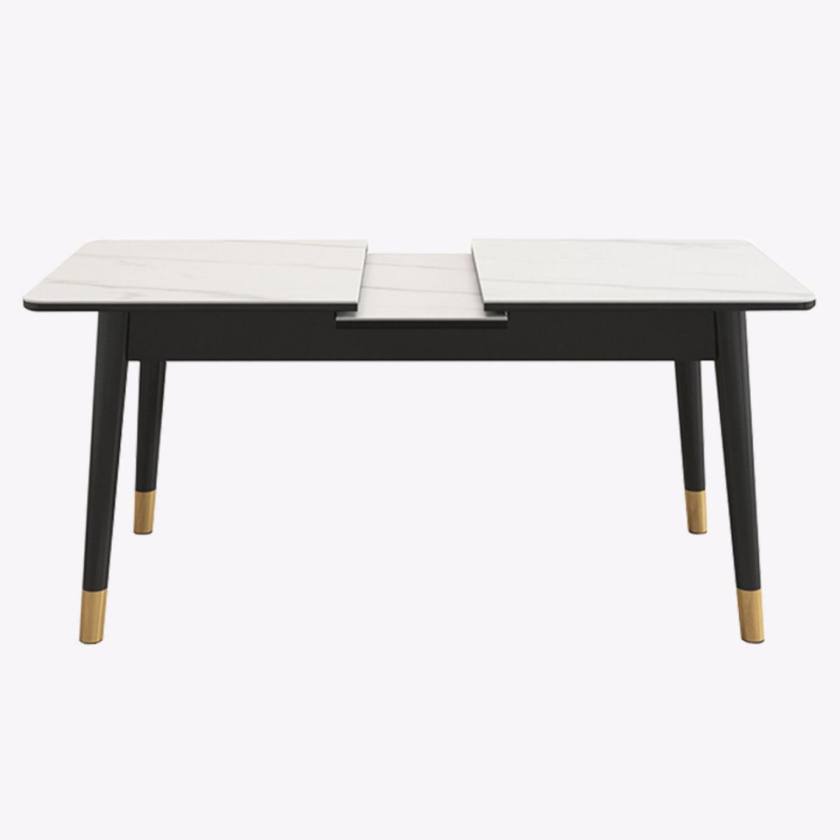 Extendable Sintered Stone Dining Table in White Modern Table with 4 Legs for Restaurant Clearhalo ' dining_table' 'Dining Tables & Seating' 'Dining Tables' 'furn' 'furn_dining_table' 'Furniture' 'furniture_dining_table' 'Kitchen & Dining Furniture' 'kitchen&dining_furn' 'kitchen' 'kitchen_dining_table' 1200x1200_8073f5a7-2e99-4a2d-877b-db884a952717