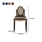 Victorian Wood Vanity Table with Mirror and Stool 15.75" D Vanity Table Set Clearhalo 'Bedroom Furniture' 'furn' 'furn_makeup_vanities' 'Furniture' 'Makeup Vanities' 'makeup_vanities' 1200x1200_80784479-e4e9-439a-9577-ea605cc130dc