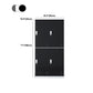 Metal Matte Finish Wardrobe with Hinged Door Modern Style Storage Cabinet