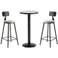 Industrial 1/2/3 Pièces Table de table ronde Set Bistro Fintered Stone Bistro