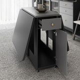 Mid-Century Modern Rectangle Dining Table Drop-Leaf Table with Ash Solid Wood Base,59"L x 29.1"H Clearhalo ' dining_table' 'Dining Tables & Seating' 'Dining Tables' 'furn' 'furn_dining_table' 'Furniture' 'furniture_dining_table' 'Kitchen & Dining Furniture' 'kitchen&dining_furn' 'kitchen' 'kitchen_dining_table' 1200x1200_807bb946-a528-46fc-a74c-b1876a494e74