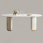 Sintered Stone Top Dining Table Oval Table with Metal Base and Double Pedestal Clearhalo ' dining_table' 'Dining Tables & Seating' 'Dining Tables' 'furn' 'furn_dining_table' 'Furniture' 'furniture_dining_table' 'Kitchen & Dining Furniture' 'kitchen&dining_furn' 'kitchen' 'kitchen_dining_table' 1200x1200_807bcd10-276d-43eb-bed6-2a41b2f699fe