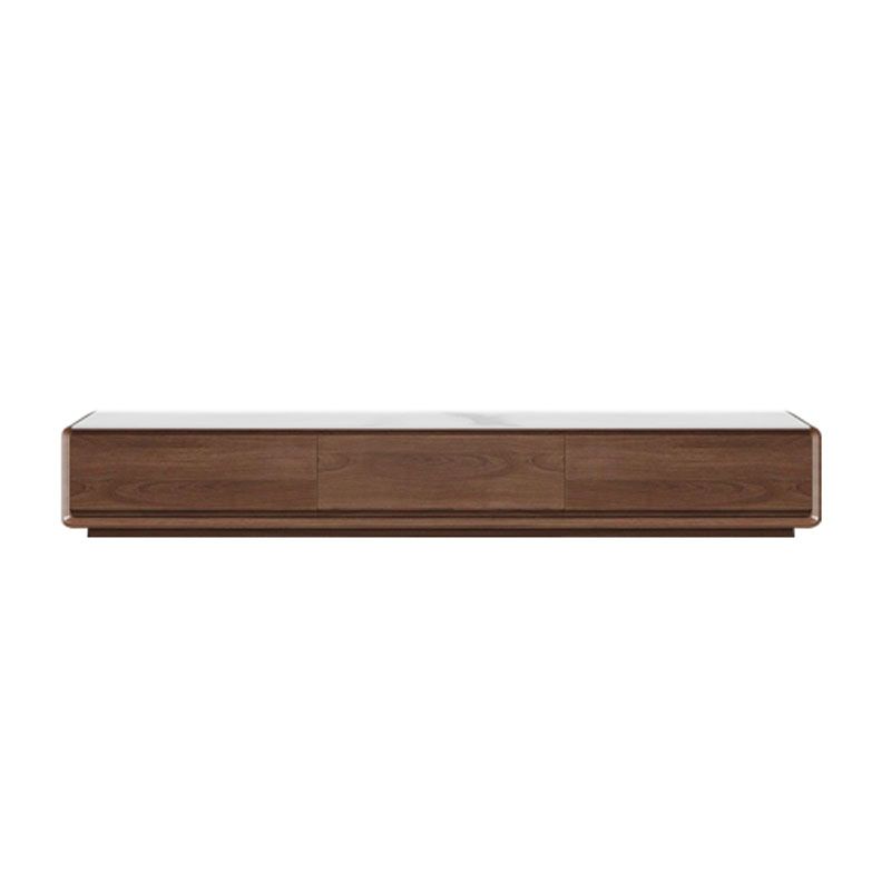 Console multimediale per TV contemporanea in legno Porta TV marrone con cassetti