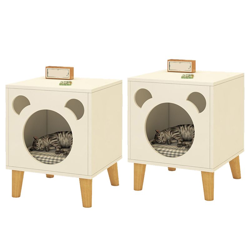 Künstlicher Holz Akzenttisch Nachttisch moderner Aufbewahrungskabinett Beine