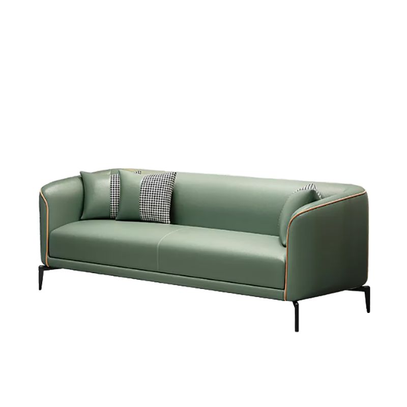 Schuine arm faux lederen sofa Nordic 26 "h zitplaatsen met een enkel kussen