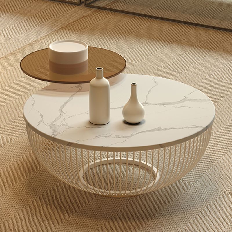 Simplicity salontafel Witte koffie-cocktailtafel met opbergruimte