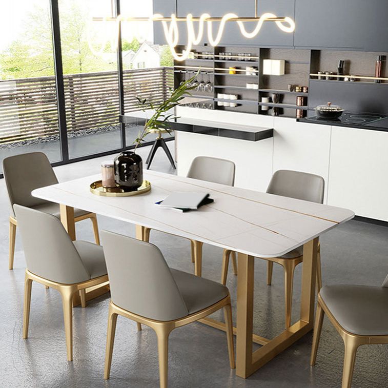 Glam Stone Dining Table Set pour la maison 1/2/5/7 pièces