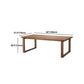 Mesa moderna de madera maciza para mesa rectangular de restaurantes con base de trineo