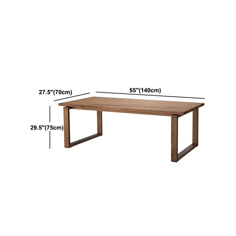 Mesa moderna de madera maciza para mesa rectangular de restaurantes con base de trineo