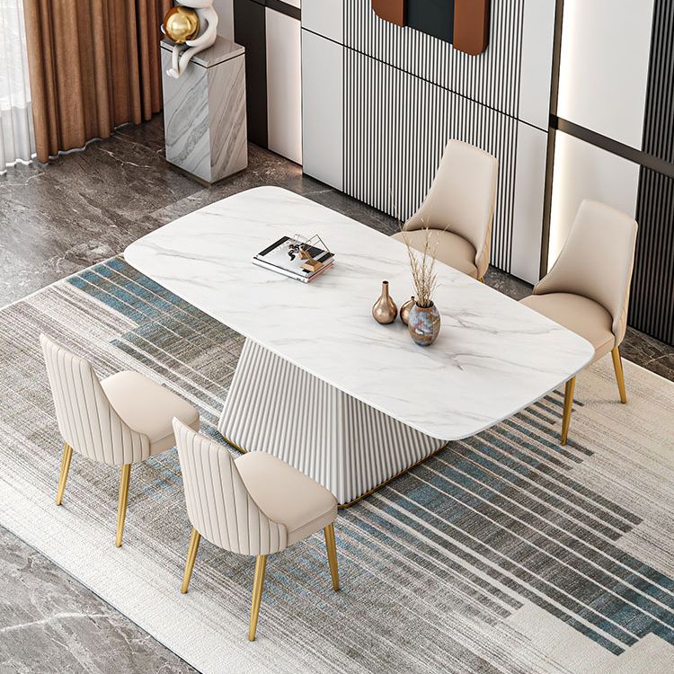 Glam 1/2/5/7 Pieces Dining Set Rectangle Sintered Stone Dining Furniture Set Clearhalo 'Dining Room Sets' 'Dining Tables & Seating' 'dining_room_set' 'furn' 'furn_dining_room_set' 'Furniture' 'furniture_dining_room_set' 'Kitchen & Dining Furniture' 'kitchen&dining_furn' 'kitchen' 1200x1200_8080f6b2-96c2-421d-90dd-bea7daef2be2