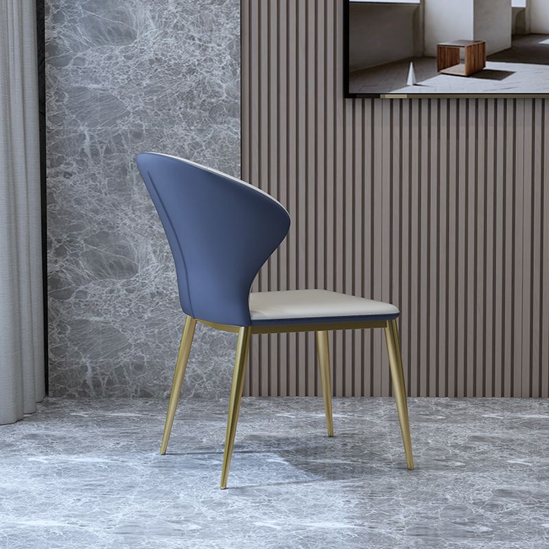 Sillas de comedor de estilo nórdico sillas de comedor sin brazos con patas de metal para cocina