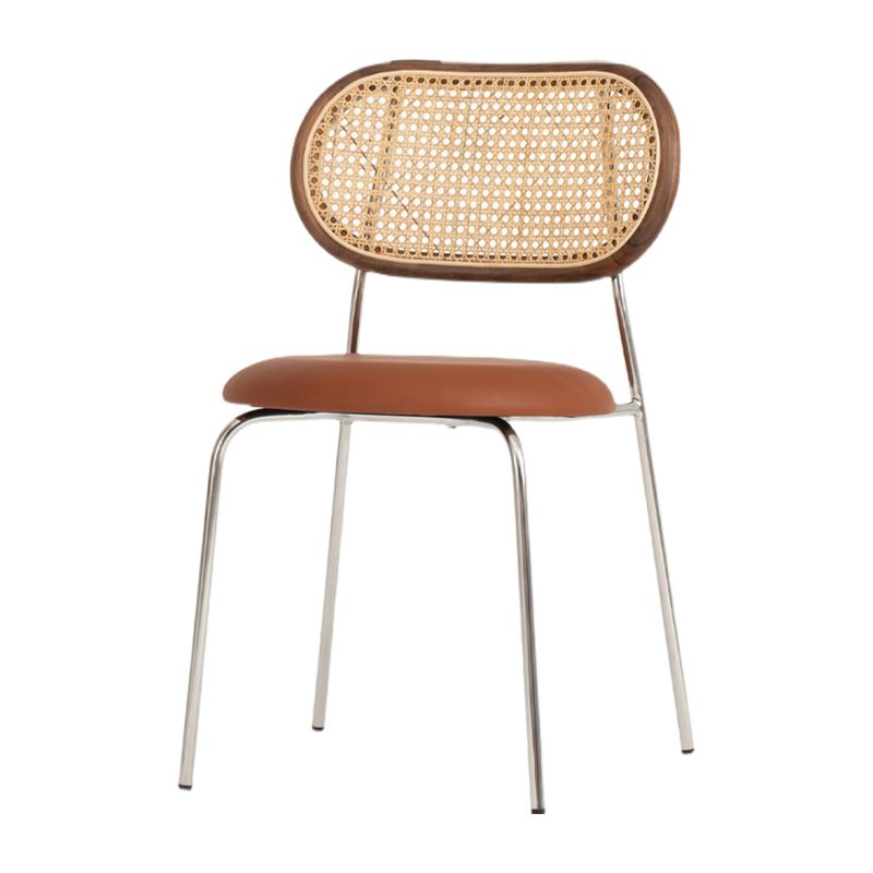 Contemporary Style Metal Chairs Set Open Back Side Dining Room Kitchen Chair Clearhalo ' kitchen&dining_furn' 'Dining Chairs' 'Dining Tables & Seating' 'dining_chair' 'furn' 'furn_dining_chair' 'Furniture' 'furniture_dining_chair' 'Kitchen & Dining Furniture' 'kitchen' 1200x1200_80836988-6f2d-45e6-b103-5f9c806a86e5