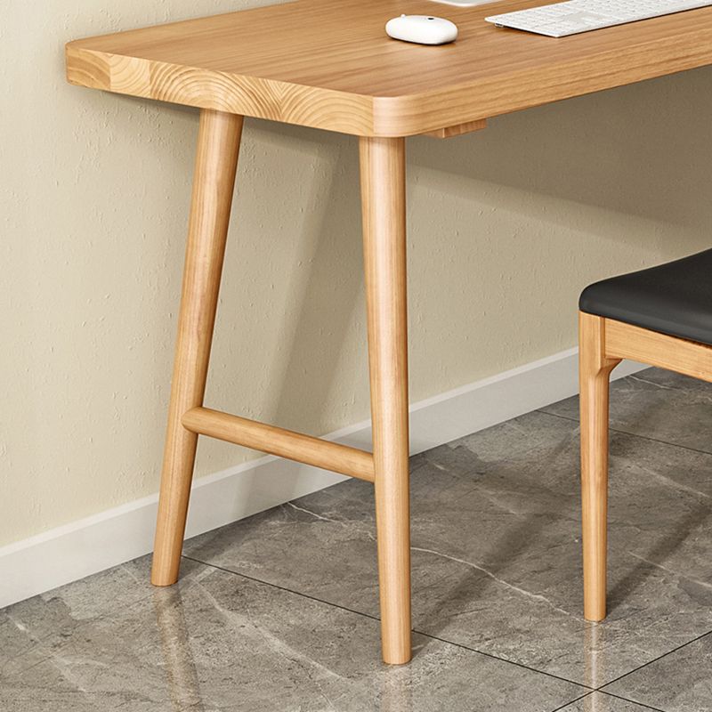 Escritorio de oficina curva contemporánea escritorio de escritura de pino para la oficina