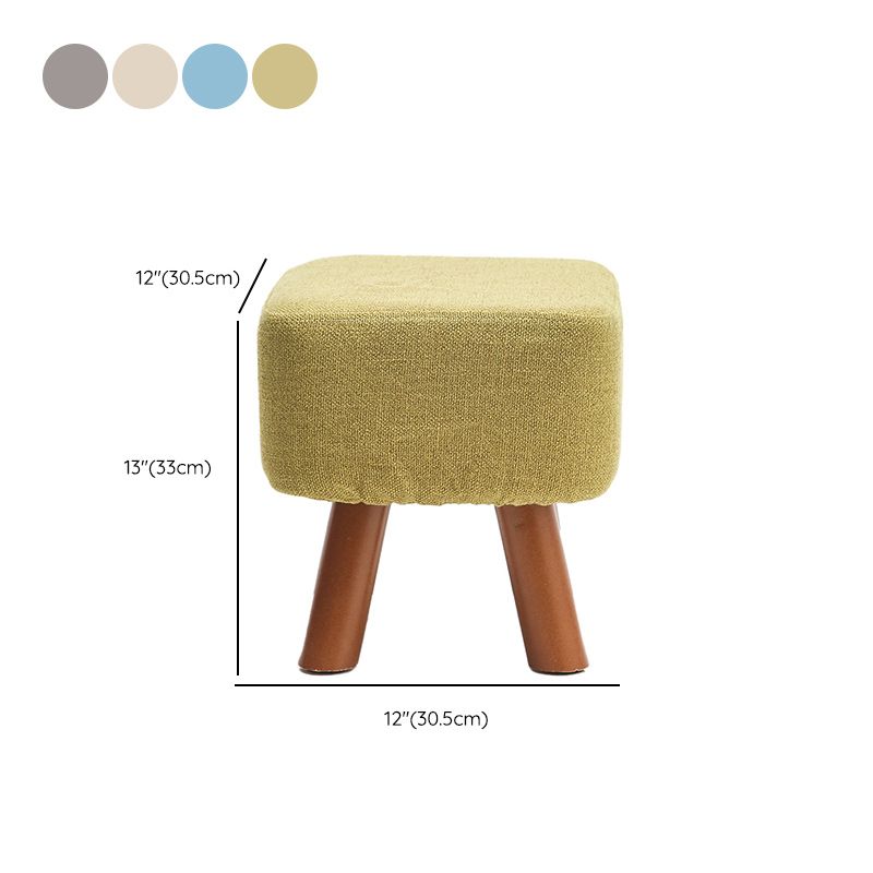 Square Pouf Stool Pure Color Cotton Linen Upholstered Wood Frame Pouf Ottoman Clearhalo 'furn' 'furn_ottomans_poufs' 'Furniture' 'Living Room Furniture' 'Ottomans & Poufs' 'ottomans_poufs' 1200x1200_80865ea6-1901-40ef-ab03-0d730532a6c3