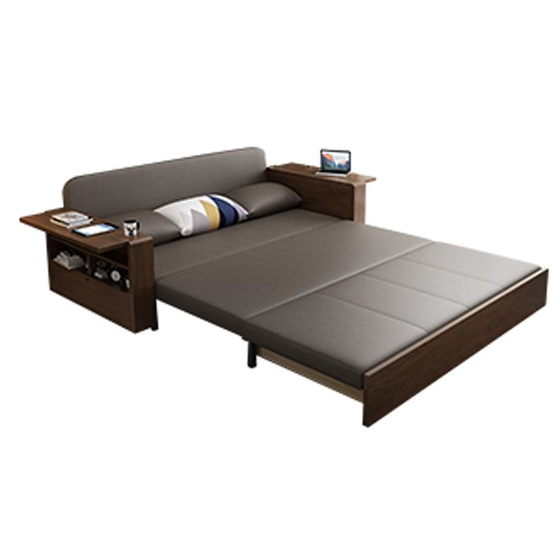 Divano in legno massiccio cuscino a braccio quadrato incluso divano convertibile