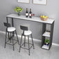 Modern Bar Table Set 1/3 Pieces Faux Marble Rectangle Bistro Set for Indoor