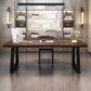 Pine Wood Top Dining Table Industrial Rectangle Table with Sled Base Clearhalo 'Dining Tables & Seating' 'Dining Tables' 'dining_table' 'furn' 'furn_dining_table' 'Furniture' 'Kitchen & Dining Furniture' 1200x1200_808a4a47-15a3-4e58-9701-5a77717c098e