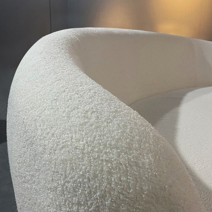 Modern Simple Wool Sofa 2/3-Seater Sloped Arm Sofa with Pillows