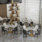 Modern 1/2/4/5 Pieces Dining Set Round Stone Dining Table for Dining Room