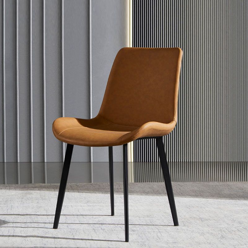 Industrial Style Solid Back Arm Chairs Leather Dining Chairs for Home Use (Set of 2) Clearhalo ' kitchen&dining_furn' 'Dining Chairs' 'Dining Tables & Seating' 'dining_chair' 'furn' 'furn_dining_chair' 'Furniture' 'furniture_dining_chair' 'Kitchen & Dining Furniture' 'kitchen' 1200x1200_808b476b-8d5c-43ce-a56c-b4d09ba969b1