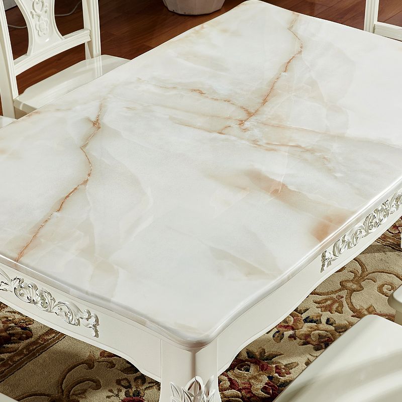 Nordic Sintered Stone Top Dining Set with 4 White Solid Wood Legs for Dining Furniture Clearhalo 'Dining Room Sets' 'Dining Tables & Seating' 'dining_room_set' 'furn' 'furn_dining_room_set' 'Furniture' 'furniture_dining_room_set' 'Kitchen & Dining Furniture' 'kitchen&dining_furn' 'kitchen' 1200x1200_808b995b-5a3f-4e2b-a71b-df2be6f084f0