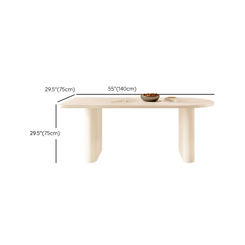 Double Pedestal Dining Table Solid Wood Dining Table in White for Dining Room Clearhalo 'Dining Tables & Seating' 'Dining Tables' 'dining_table' 'furn' 'furn_dining_table' 'Furniture' 'Kitchen & Dining Furniture' 1200x1200_808d4579-c4cb-4b54-9c07-25c7becd4121