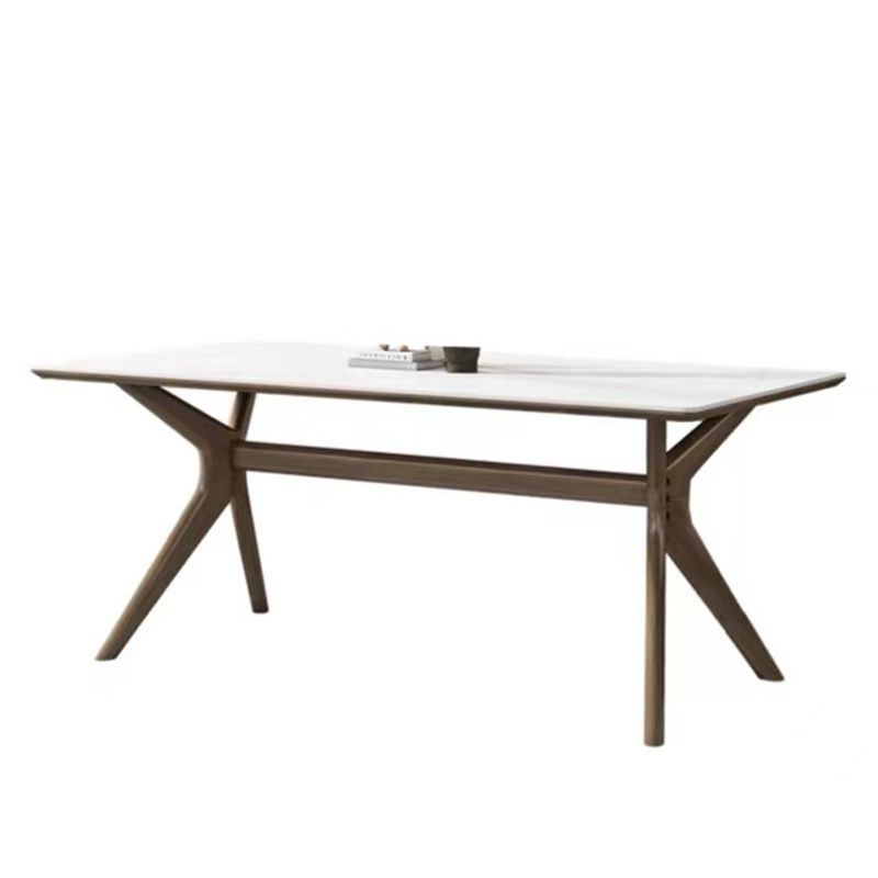 モダンな1/2/5/6ピースダイニングセットダイニングルーム用の長方形の石のダイニングテーブル