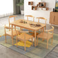 Rectangular Solid Wood Dining Table Modern Furniture with 4 Legs
