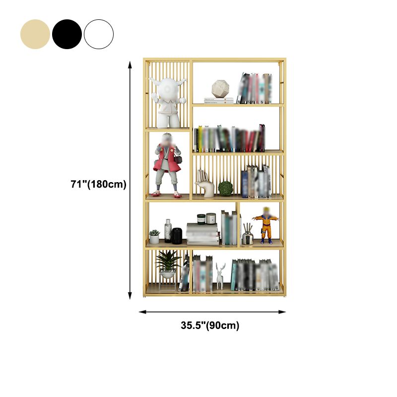 Open Back Shelf Bookcase Glam Style Bookcase for Office and Study Room Clearhalo 'Bookcases' 'furn' 'furn_bookcases' 'Furniture' 'furniture_bookcases' 'Office Furniture' 1200x1200_808fea6e-6139-4970-82cc-9c76c19af630