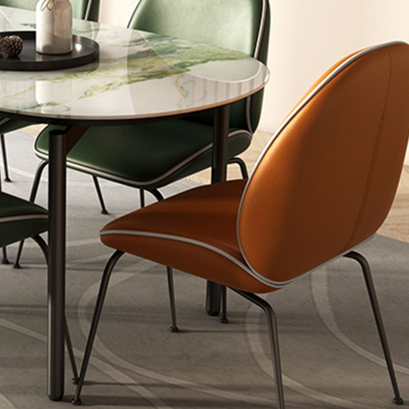Oval Stone Dining Table Modern Metal Legs Dining Table for Dining Room