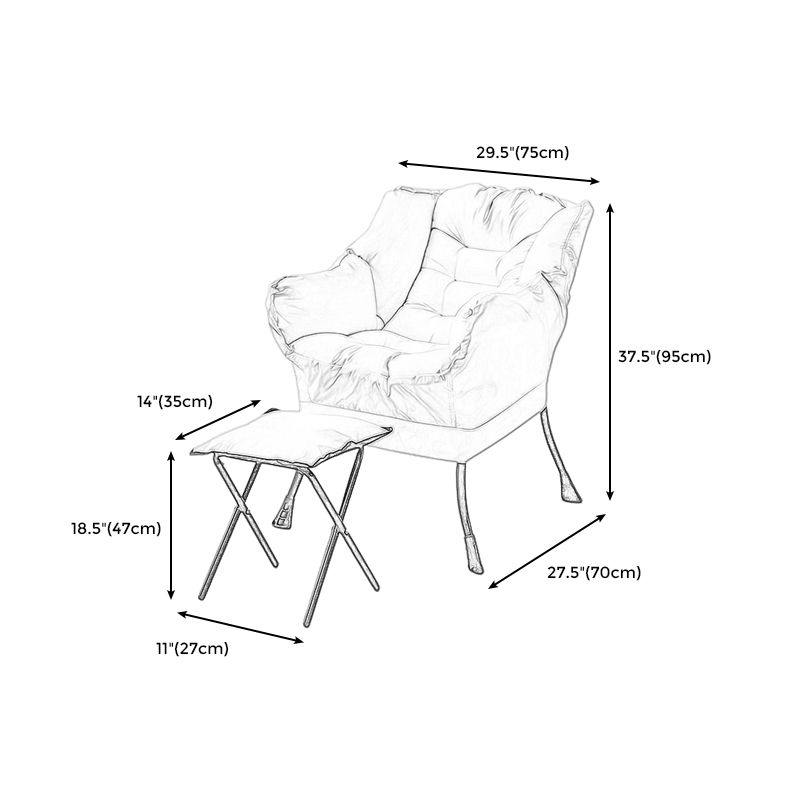 29.53 "L x 27.56" W x 37.4 "H Modern genaaide kussenstoel achterstoelstoel